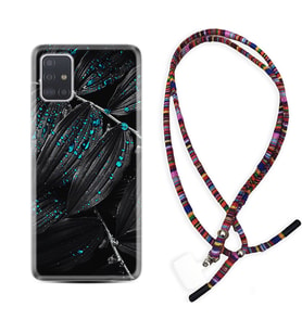 Samsung a71 A72 A73 A7 A9 2018 C7 C9 Kılıf Boyun Asklı Rasta Silikon Foid Green 1643