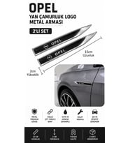 Opel Metal Damla Desen Çamurluk Yan Çıtası Logo Amblem 2’li Set 15 CM