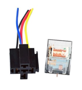 12 Volt 30/40 Amper Şeffaf Role ve Soketi 5 Fişli