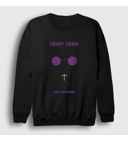 Presmono Unisex Siyah Crazy Train Ozzy Osbourne Sweatshirt 39272tt