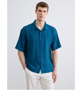 LCW Vision Petrol Regular Fit Erkek Gömlek