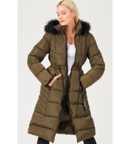 Dewberry Kadın %100 Polyester Kaban Haki Z6758 Katmanlı Kombin, Şehir ve Ofis Stili, Kazak ve Gömlek Kombini