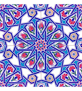 Armada Çini 20x20 Cm Ac 17 Geometrik Desenli Çini Seramik Karo