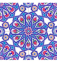 Armada Çini 20x20 Cm Ac 17 Geometrik Desenli Çini Seramik Karo