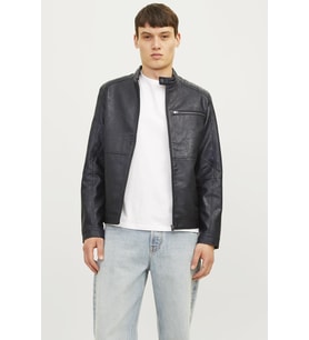JJEDYLAN PU BIKER JACKET NOOS (Siyah)