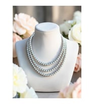 İnci Kolye 3 Sıra 8 mm İnci