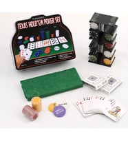Texas Poker Seti 200 Chip + 2 Deste İskambil Kağıdı  Özel Teneke Kutusunda