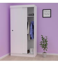 Kenzlife gardırop sürgülü kapaklı kapılı karanfil120 byz gardolap dolap  (Karışık)