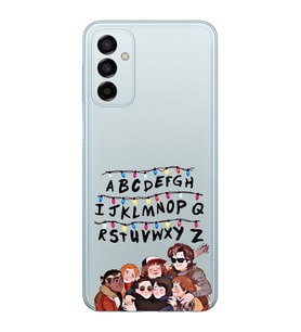 Samsung Galaxy M13 Uyumlu Stranger Things Desenli Şeffaf Telefon Kılıfı