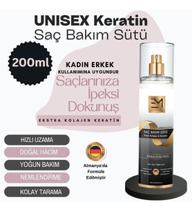 Unisex Doğal Keratin Ve Kolajen Saçlardaki Kopma Kırılma Karşıtı 200 Ml Saç Bakım Sütü