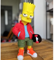 Hypebeast Bart Simpson Figürü - 3D Baskı Kaykaycı Bart - Koleksiyonluk Skater & Streetwear Biblo