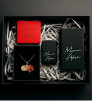 BK Gift Kişiye Özel İsimli Sigara Kutusu & Çakmak & Katlanır Makyaj Aynası Hediye Seti, Hediye Kutulu Set
