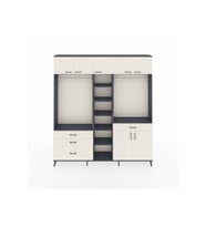 Arges Gardrop 11 Raflı 4 Çekmeceli 2 Askılı 220x30x243 Antrasit-Aytaşı
