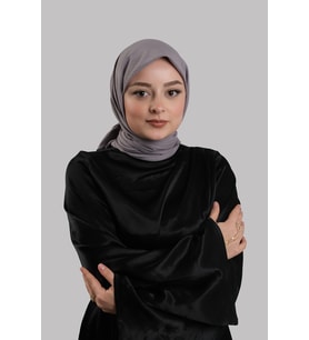 Antrasit Düz Klasik Eşarp İtalyan Dikişli Pamuk Caz Sade 202210_25