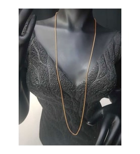 Yuvarlak Model Rose Renk Çelik Unisex 80 Cm Uzunluk Kolye Zincir