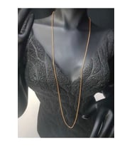 Yuvarlak Model Rose Renk Çelik Unisex 80 Cm Uzunluk Kolye Zincir