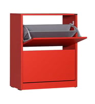Adore Mobilya Flat Duo 2 Katlı Geniş Ayakkabılık-Kırmızı 73x84x26 cm (GxYxD)