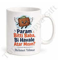 Banka Baba Yazılı Komik Kupa Bardak Babalar Günü Özel Hediye
