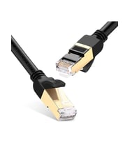SpeedUF 2 Metre Cat7 Patch Kablo Cat 7 Stp Ethernet Kablosu 10GBPS Internet 600 Mhz Band Genişliği (Siyah)