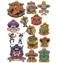 Meksika Temalı Sticker Set-3 15 Parça Telefon, Tablet, Defter, Laptop Sticker