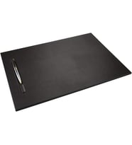 575-1 Sümen Takımı MDF Malzemeden Suni Deri Kaplı Tek Parça Pad Toplantı Sümeni 45x32 cm, Siyah