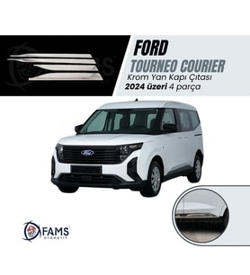 Ford Tourneo Courier Krom Yan Kapı Çıtası 4 Parça 2024 Üzeri Paslanmaz Çelik