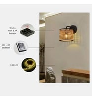 YENİ PENA PİLLİ SİYAH RATTAN APLİK