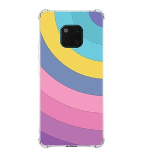 PrintiFy Huawei Mate 20 Pro Uyumlu Köşe Korumalı Renk Cümbüşü B Tasarımlı Şeffaf Silikon Kılıf