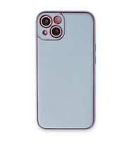 Apple İphone 14 Plus Kılıf Coco Deri Silikon Kapak - Sky Blue