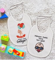 BK Kids Kişiye Özel Mekanın Sahibi Tasarımlı 2’li Beyaz Mama Önlüğü-1
