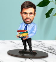 Kişiye Özel Yazar 3 Tasarımlı Karikatür Biblo
