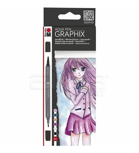 Marabu Graphix Aqua Pen 6lı Set Make Manga