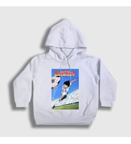 Presmono Unisex Çocuk Beyaz Shoot Futbol Anime Kaptan Captain Tsubasa Kapüşonlu Sweatshirt 326818tt