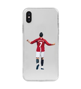 Iphone XSMAX Uyumlu Cristiano Ronaldo Tasarımlı Şeffaf Telefon Kılıfı