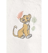 Özdilek Bambu Ashley Yenidoğan Bebek Bornoz Seti-Lion King Simba Happy Krem