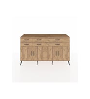 Kronos Konsol 3 Raflı 6 Çekmeceli 4 Kapaklı 176x59x99 Çam-Çam