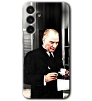 Galaxy S23 FE Kılıf HD Desen Baskılı Arka Kapak - Atatürk Türk Kahvesi