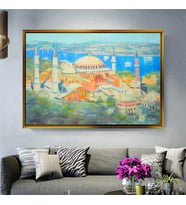 Altın Çerçeveli dekoratif tablo a396 (Gold)
