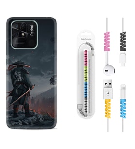 Xiaomi Poco X3 Pro M4 Pro X4 Pro C40 10C Kılıf Kablo Koruma Spiral Silikon Warrior 1653