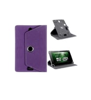 Vorcom Tablet Serisi Uyumlu Universal 10.1 inç Pu Deri Standlı Tablet Kılıfı Ultra﻿Pad-QuartzPro-S Tab7-QuartzLITE (Mor)