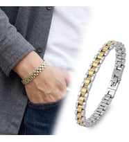 Premium İki Renkli Altın - Gümüş Çelik Bileklik 31831G1D2M 💎