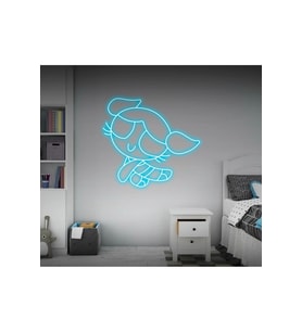 Power Puff Girls Bubbles Figürlü Neon Tabela