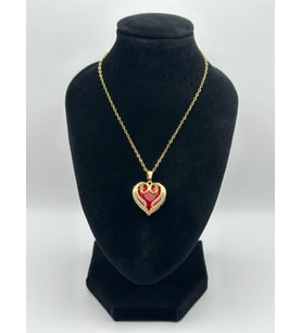 Arnes Jewelry Çelik Zirkon Taşlı Kalpli Kolye