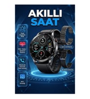 Dokunmatik Ekranlı Bluetooth 5.0 Akıllı Saat Sesli Asistan ve Sağlık Takip Özellikli