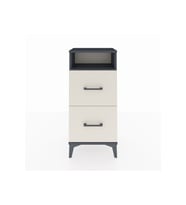 Arges Komodin Tek Raflı 2 Çekmeceli 44x30x96 Antrasit-Aytaşı