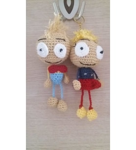 Maskot Minnoşlar Amigurumi Organik Anahtarlık Oyuncak