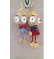 Maskot Minnoşlar Amigurumi Organik Anahtarlık Oyuncak