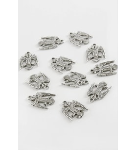Çifft Başlı Kartal Tesbih Aparatı 50 Gram (Gümüş)