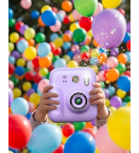 Eğitici Çocuk Kamerası Anında Fotoğraf Baskı 4 Rulo Kağıt Ve 5 Kalem Hediyeli
