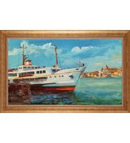 EV İŞYERİ OFİS İÇİN ALTIN ÇERÇEVELİ PASPARTULU TABLO VB309